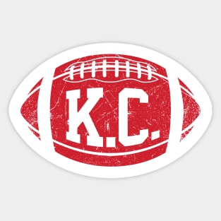 KC Retro Football - White Sticker